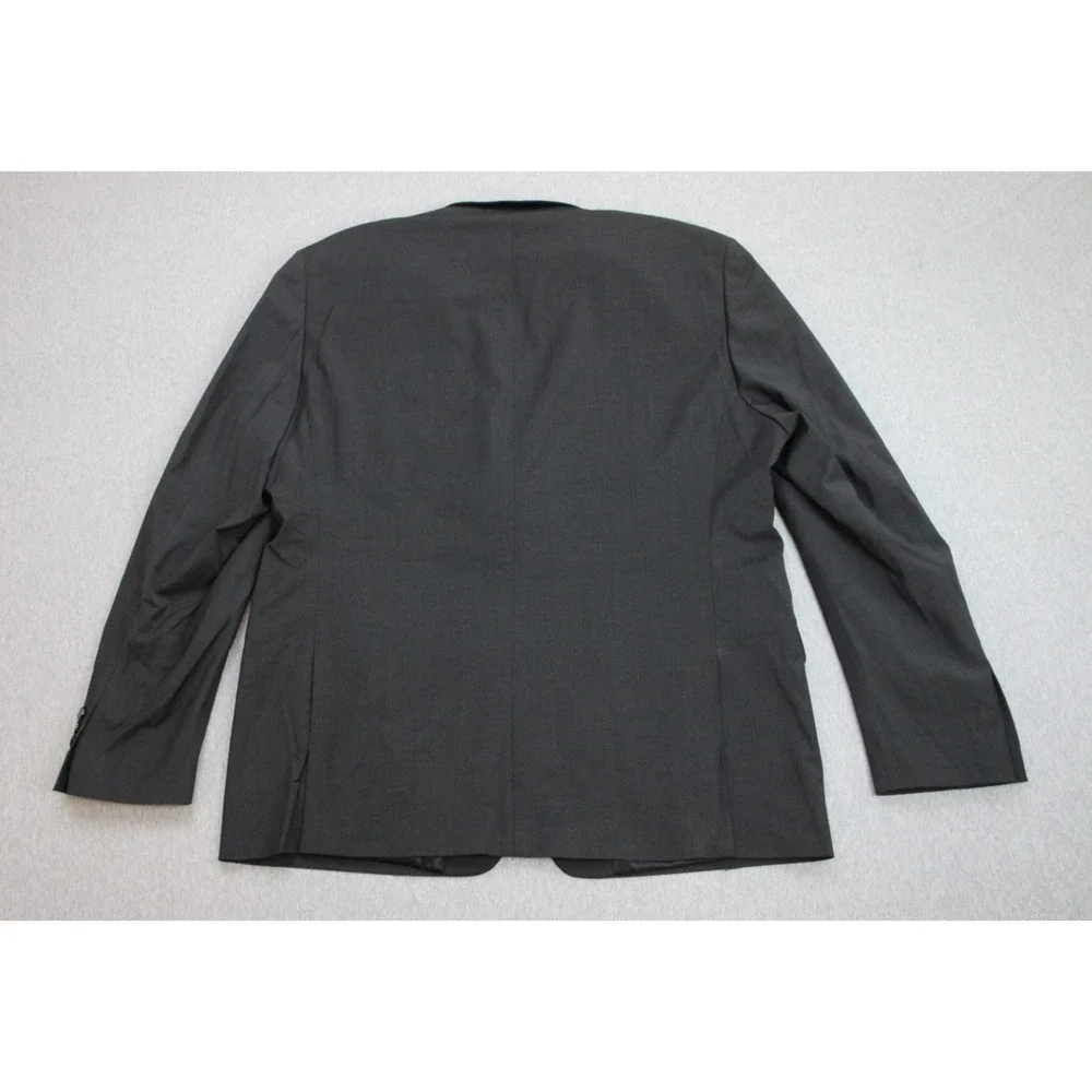 Calvin‎ Klein Blazer Mens Size 46R Gray Stretch Single Breasted Notch Lapel